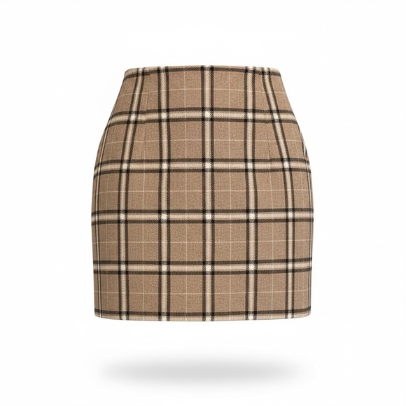 Ann Taylor Dresses & Skirts - Ann Taylor Brown Plaid Sz 4 90% Wool Mini Collegiate Preppy Dark/Light Academia